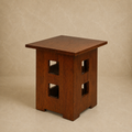 Square Cutout Base Accent Table