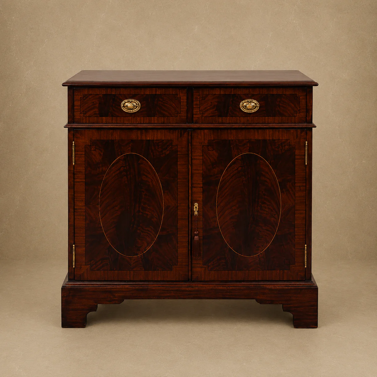 Crotch Mahogany Two Door Chest