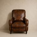 Distressed Leather Club Chair