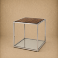 Chrome Cube Accent Table