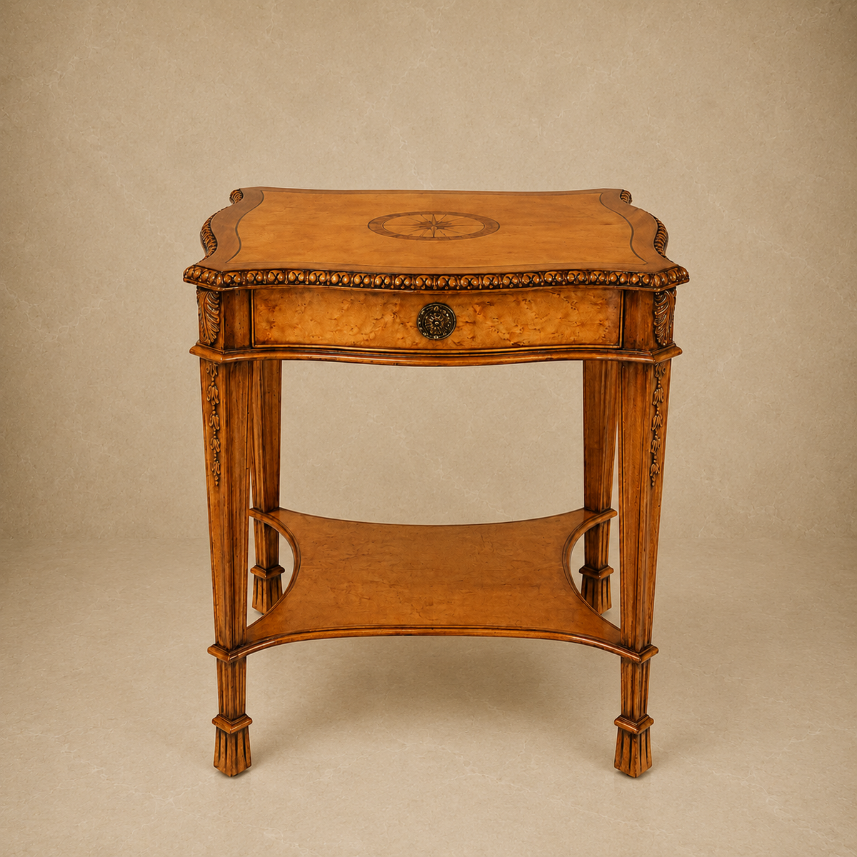 Burl Wood Accent Table