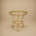 Gold Scalloped Glass Table