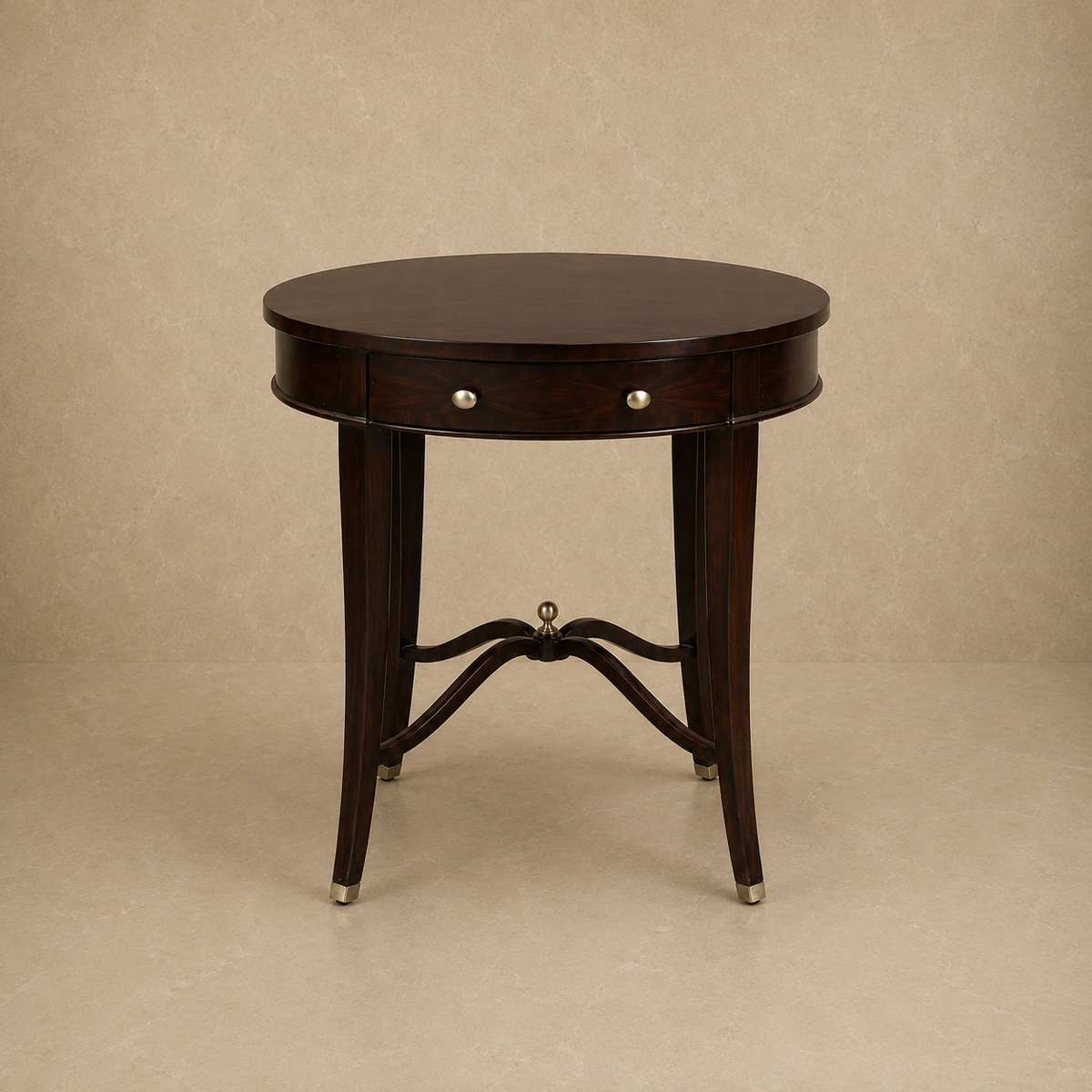 Round Drawer Wood Table