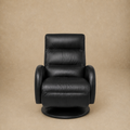 Black Leather Swivel Recliner Chair