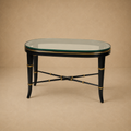 Brass Accented Glass Top Table
