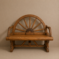 Wagon Wheel Rustic Bench