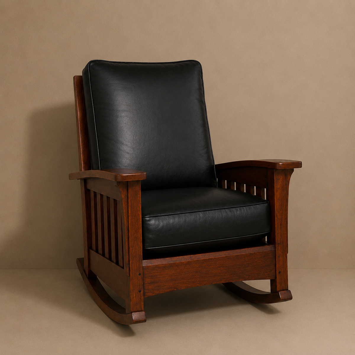 Mission Leather Rocking Chair
