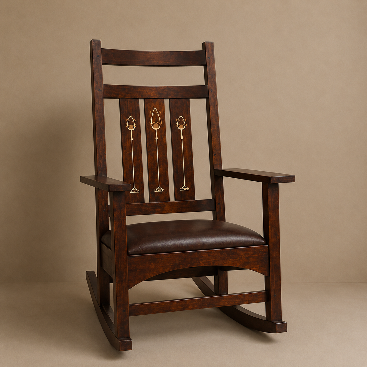 Stickley Inlay Rocking Chair
