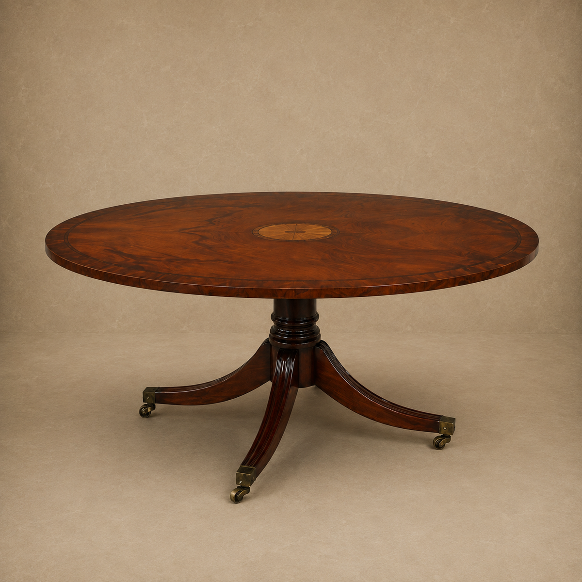 Regency Oval Pedestal Table