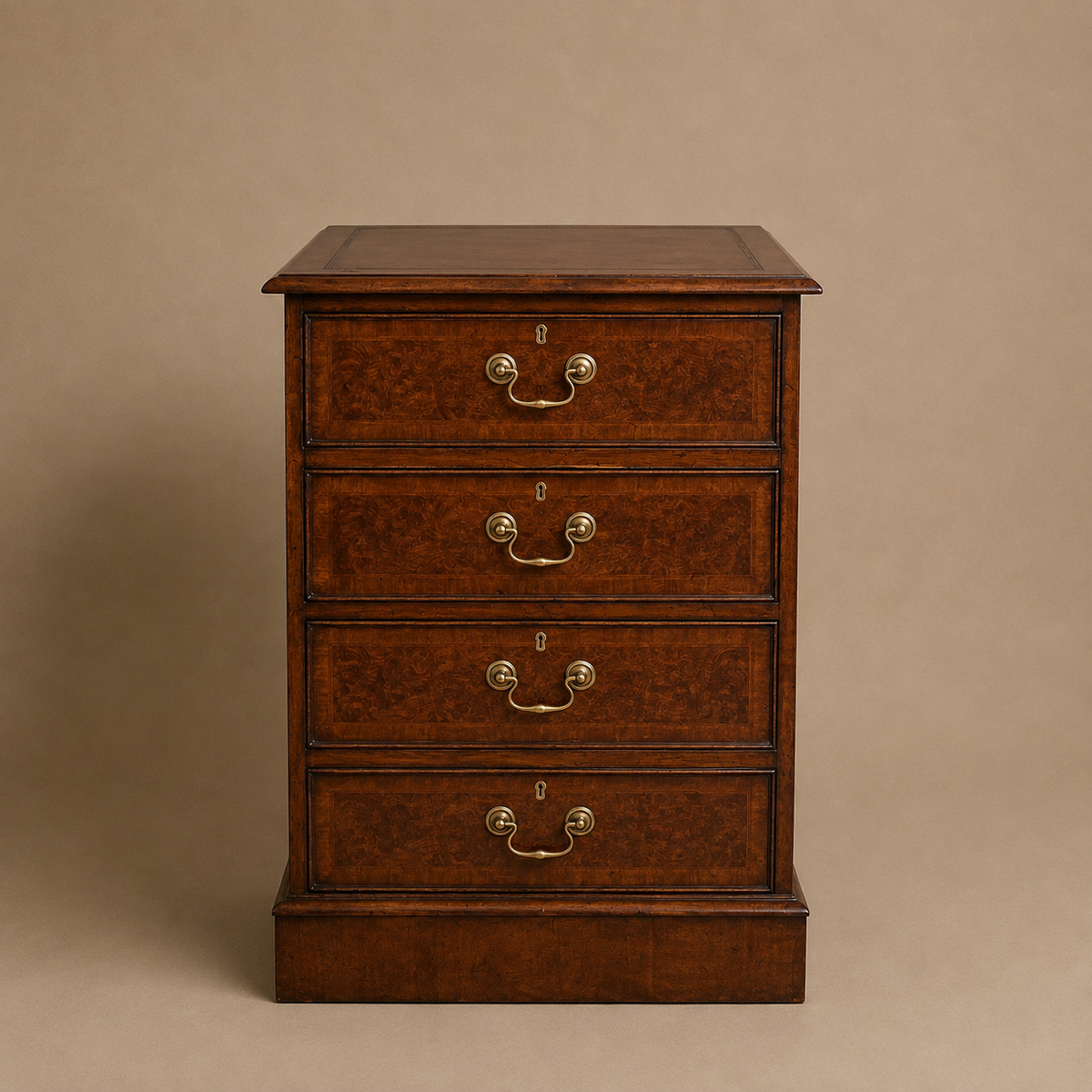 Burlwood Filing Chest