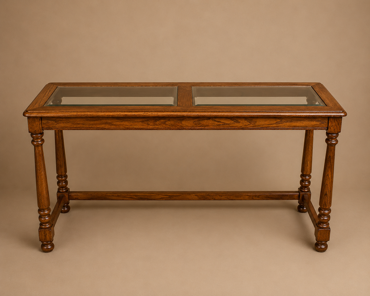 Kensington Glass-Top Console Table