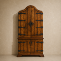 Burl Wood Armoire Cabinet