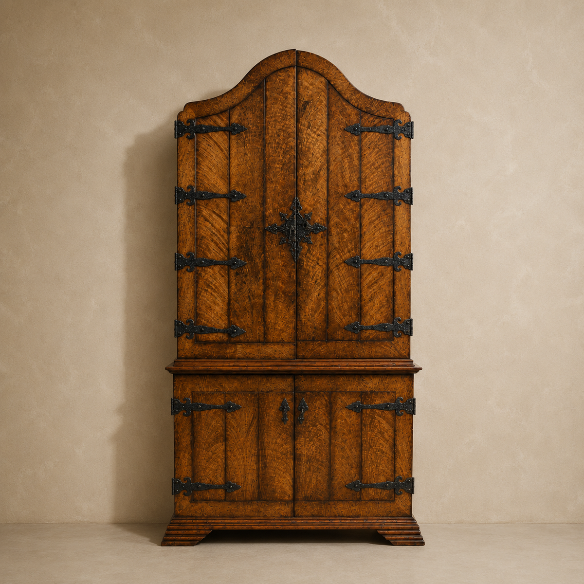 Burl Wood Armoire Cabinet