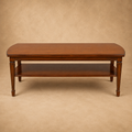 Traditional Wood Coffee Table with Shelf
