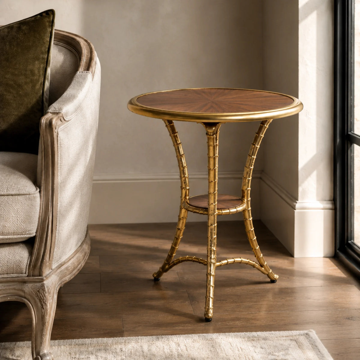 Wood Tri-Pod Table