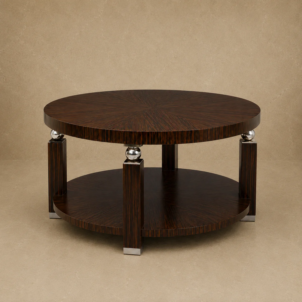 Ebony Chrome Cocktail Table